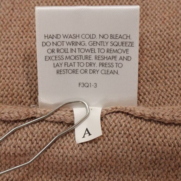 Eileen Fisher Open Front Cardigan Large Cream Long Polished Sleek Cotton Silk - Picture 12 of 14